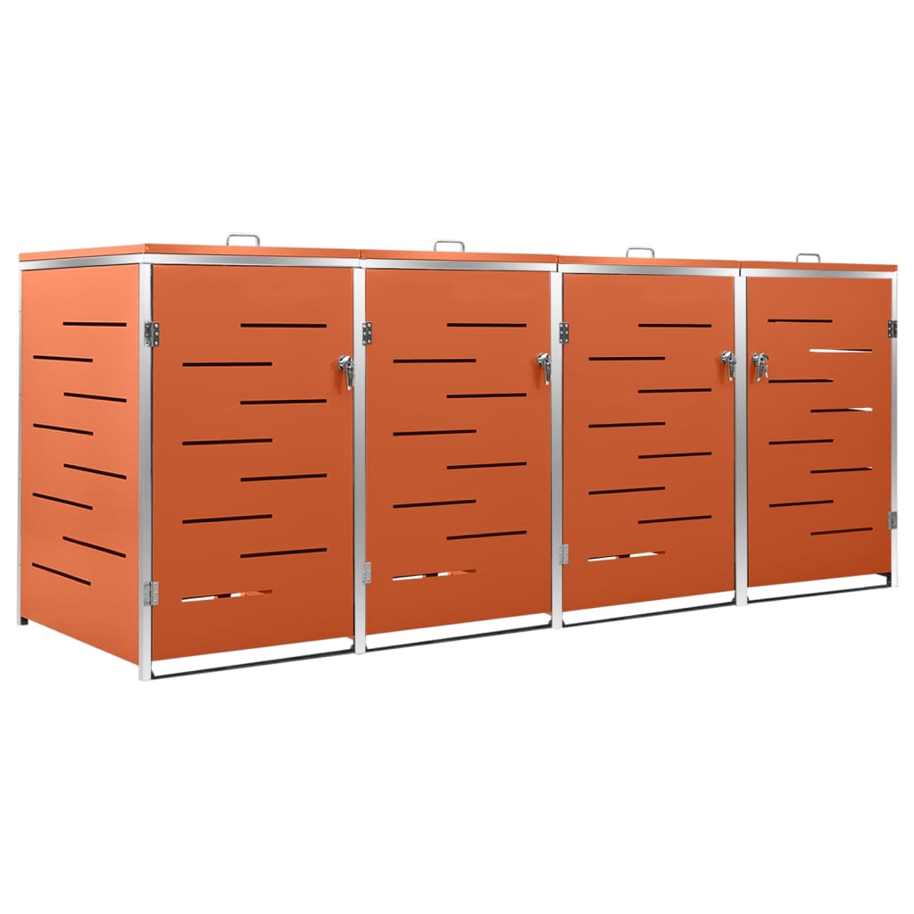 VIDAXL -Behälterspeicher Vier -Double 276.5x77.5x112.5 cm Edelstahl