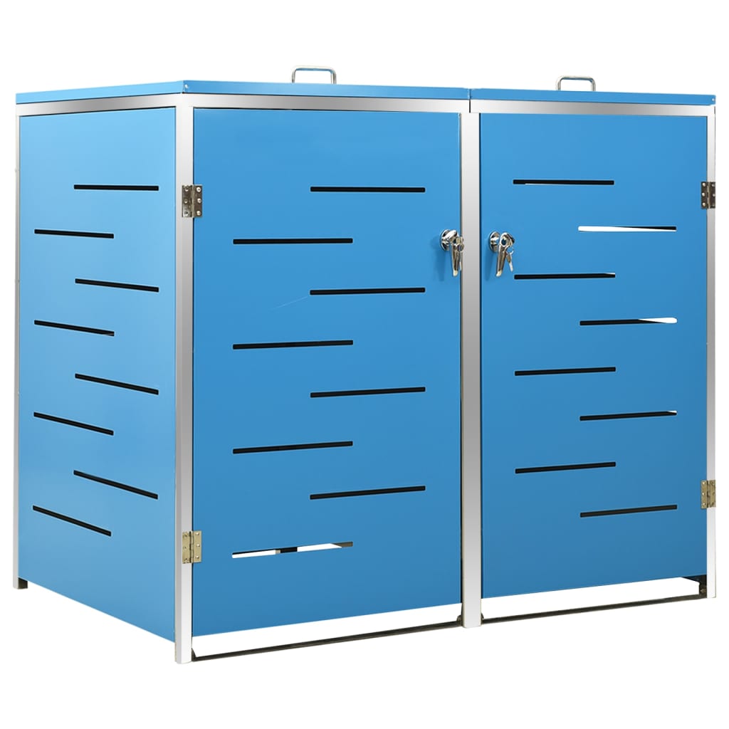 Vidaxl Containerspeicher Doppel 138x77.5x112.5 cm Edelstahl