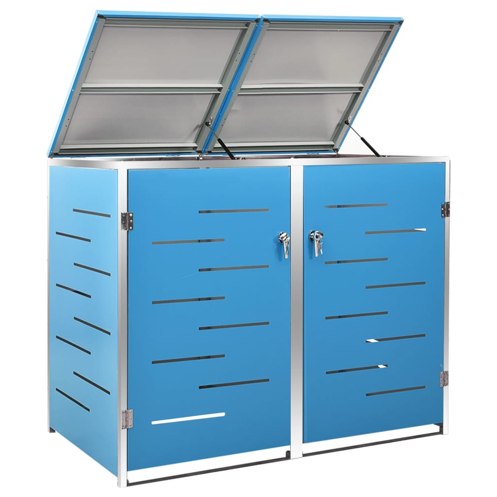 Vidaxl Containerspeicher Doppel 138x77.5x112.5 cm Edelstahl
