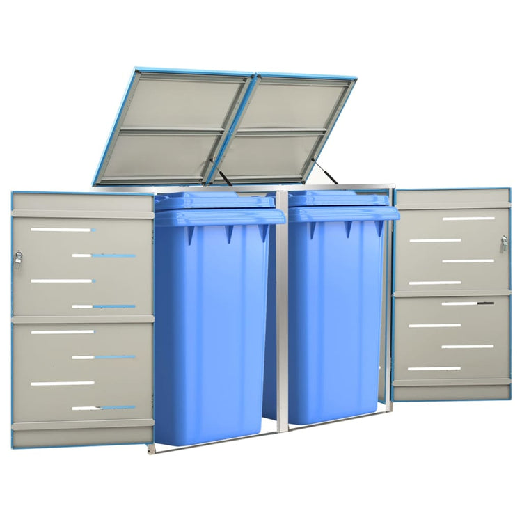 Vidaxl Containerspeicher Doppel 138x77.5x112.5 cm Edelstahl