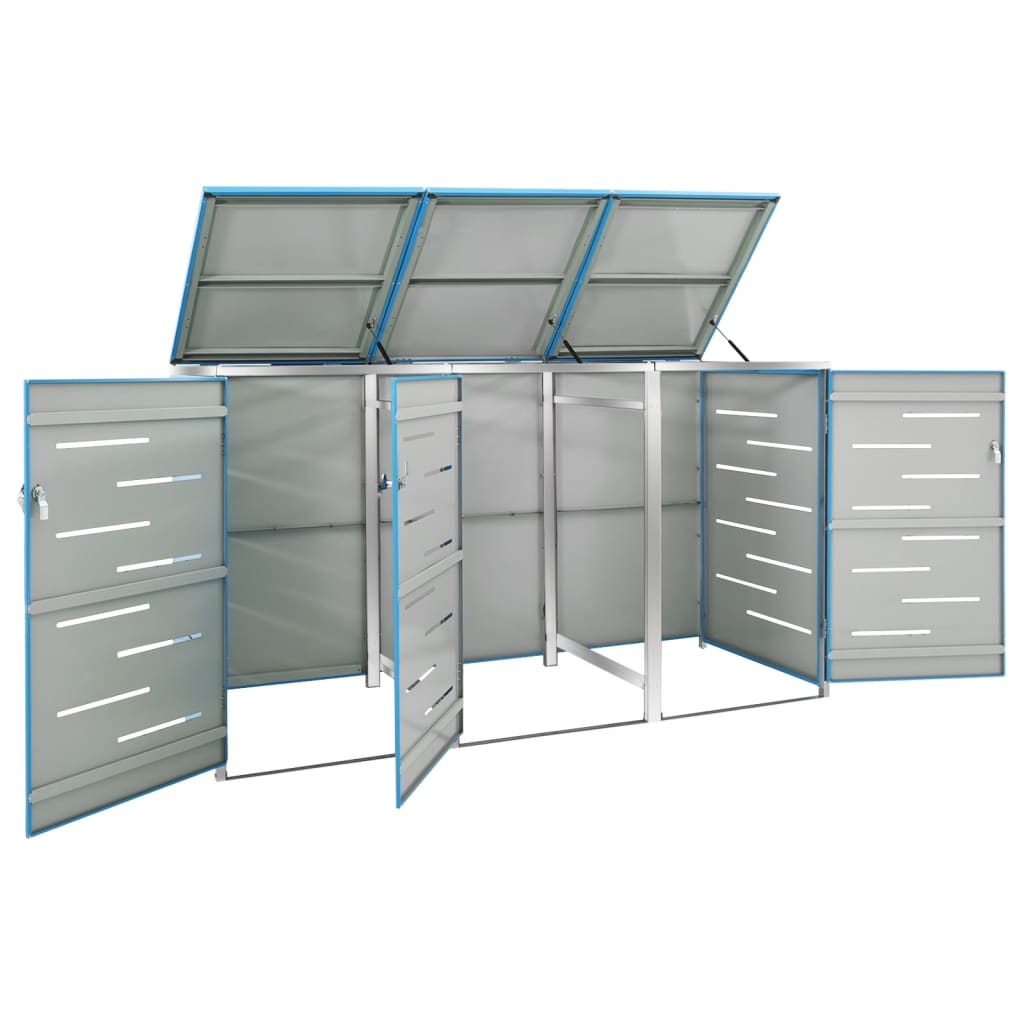 Vidaxl Container Speicher Triple 207x77.5x112.5 cm Edelstahl