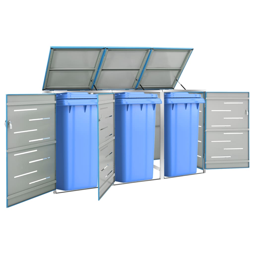 Vidaxl Container Speicher Triple 207x77.5x112.5 cm Edelstahl