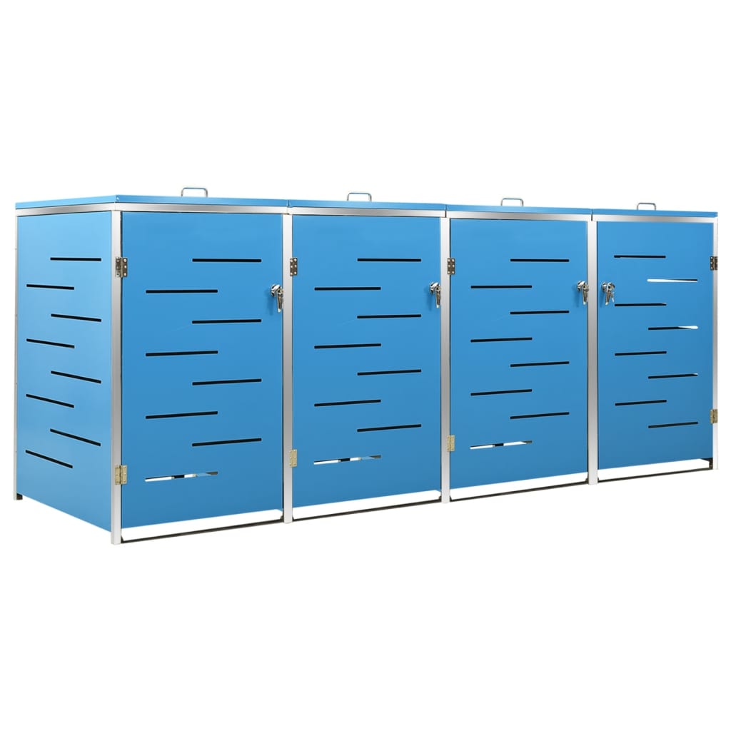 VIDAXL -Behälterspeicher Vier -Double 276.5x77.5x112.5 cm Edelstahl