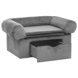 Vidaxl Hundebank mit Schublade 75x50x38 cm Plüschgrau - afbeelding 3