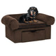 Vidaxl Hundebank mit Schublade 75x50x38 cm Plüschbraun