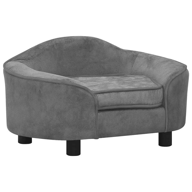 Vidaxl Hundebank 67x47x36 cm Plüsch grau