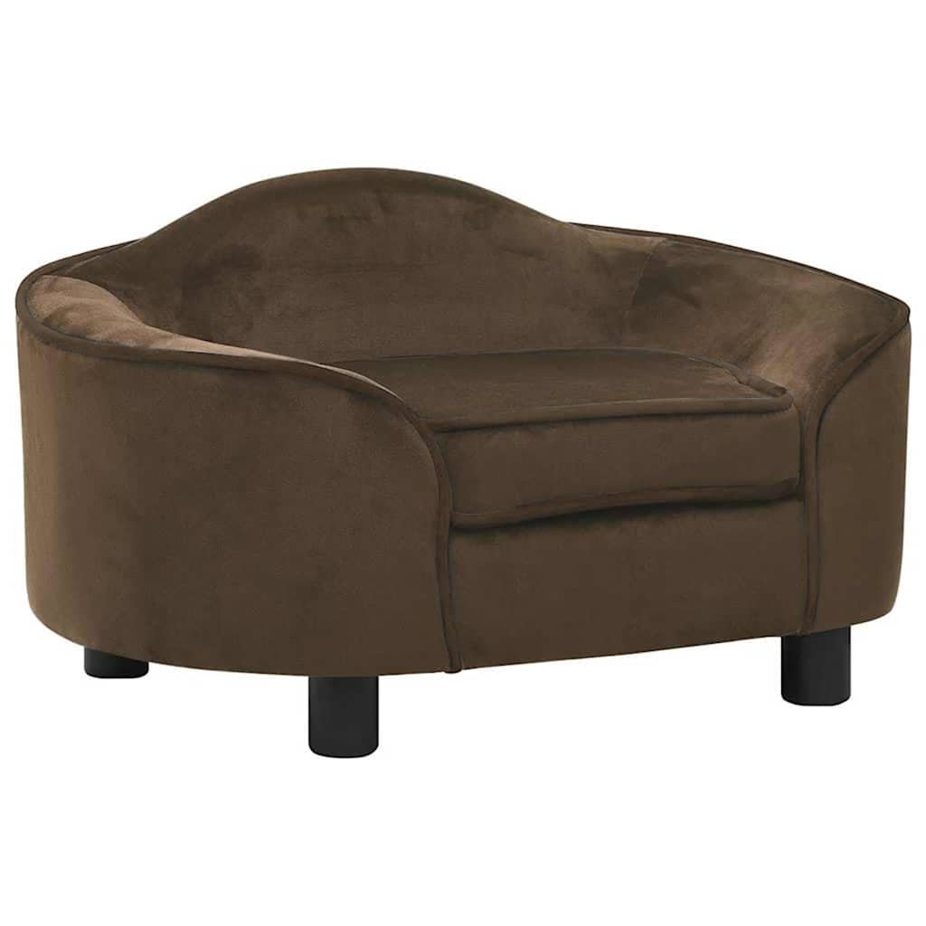 Vidaxl Hundebank 67x47x36 cm Plüschbraun