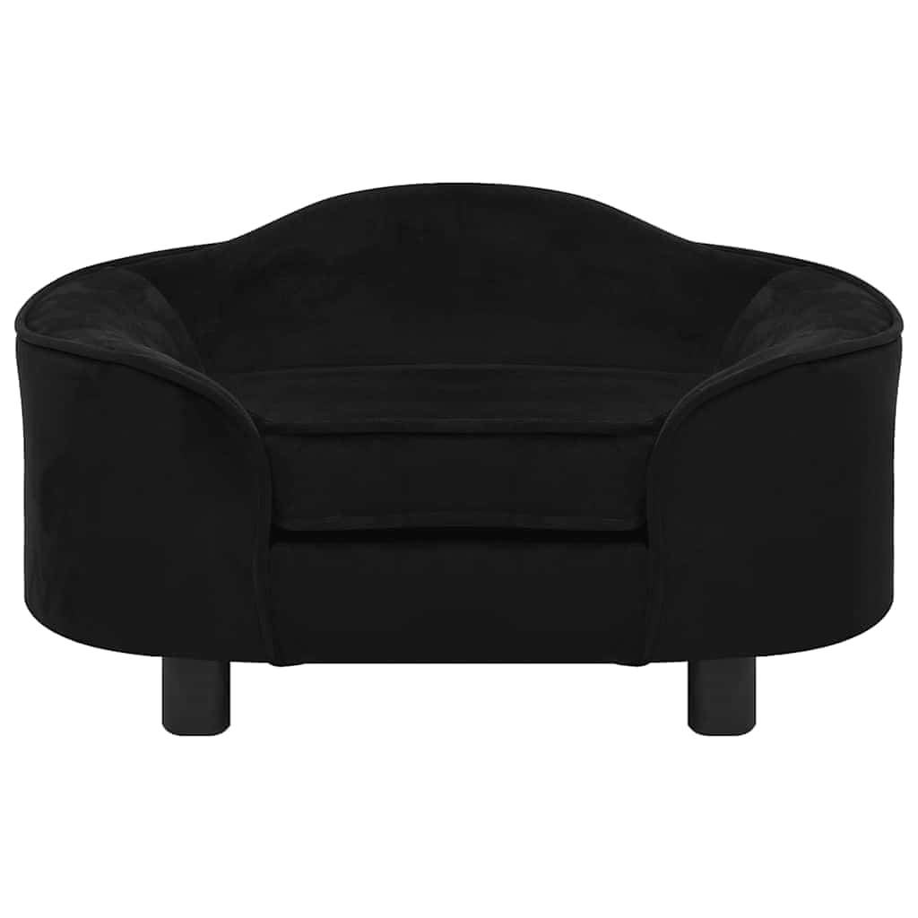 Vidaxl Hundebank 67x47x36 cm Plüsch schwarz