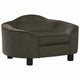 Vidaxl Hundebank 67x47x36 cm Plüsch dunkelgrau