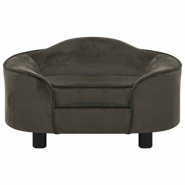 Vidaxl Hundebank 67x47x36 cm Plüsch dunkelgrau