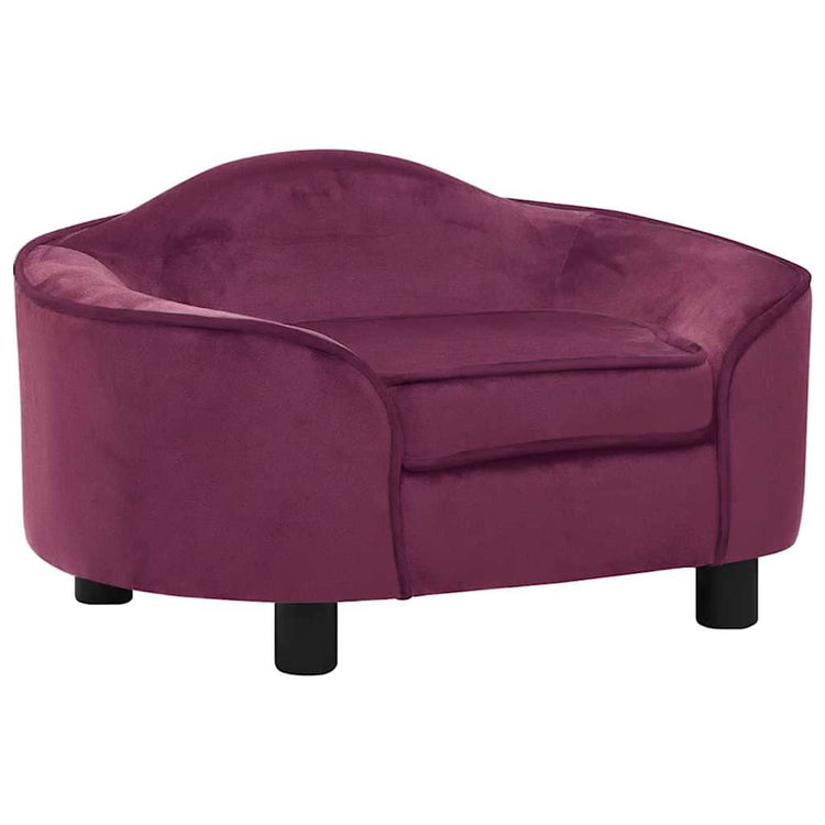 Vidaxl Hundebank 67x47x36 cm Plüsch Bordeaux Rot