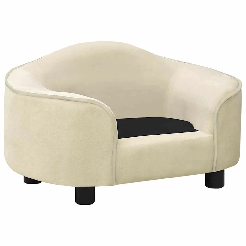 VIDAXL DOW BANK 67x47x36 cm Plüschcreme -gelöscht