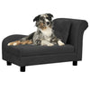 Vidaxl Hundebank mit Kissen 83x44x44 cm Plüsch schwarz