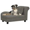 Vidaxl Hundebank mit Kissen 83x44x44 cm Plüsch dunkelgrau