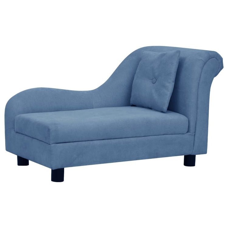 Vidaxl Hundebank mit Kissen 83x44x44 cm Plüschblau