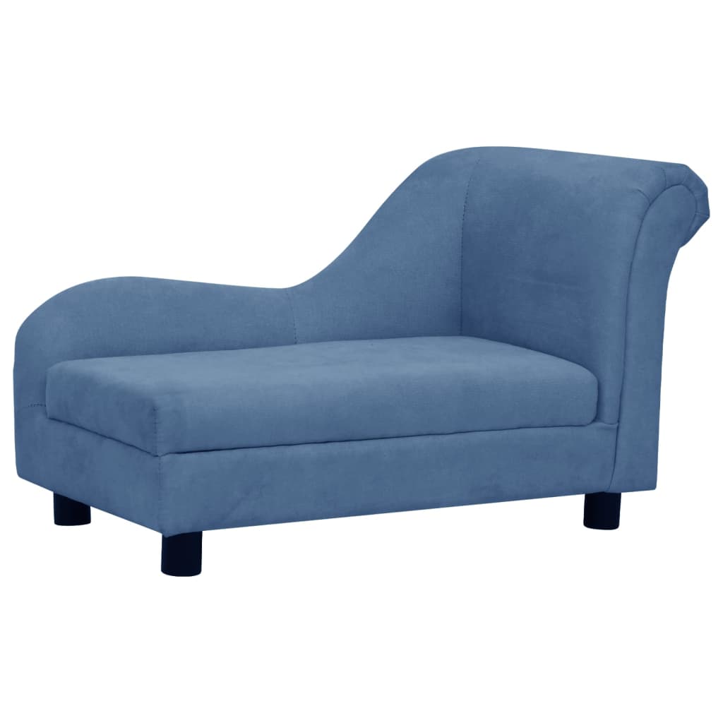 Vidaxl Hundebank mit Kissen 83x44x44 cm Plüschblau