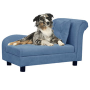 Vidaxl Hundebank mit Kissen 83x44x44 cm Plüschblau - afbeelding 1