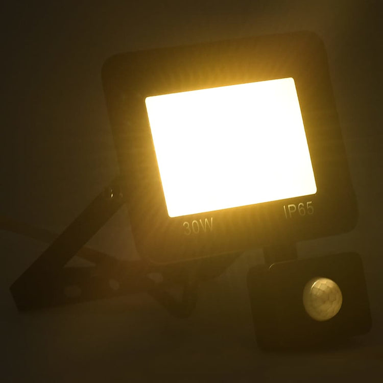 VidaXL Strahler mit Sensor LED 30W warmweiß