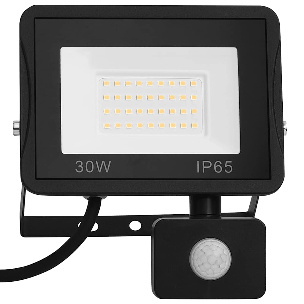 VidaXL Strahler mit Sensor LED 30W warmweiß