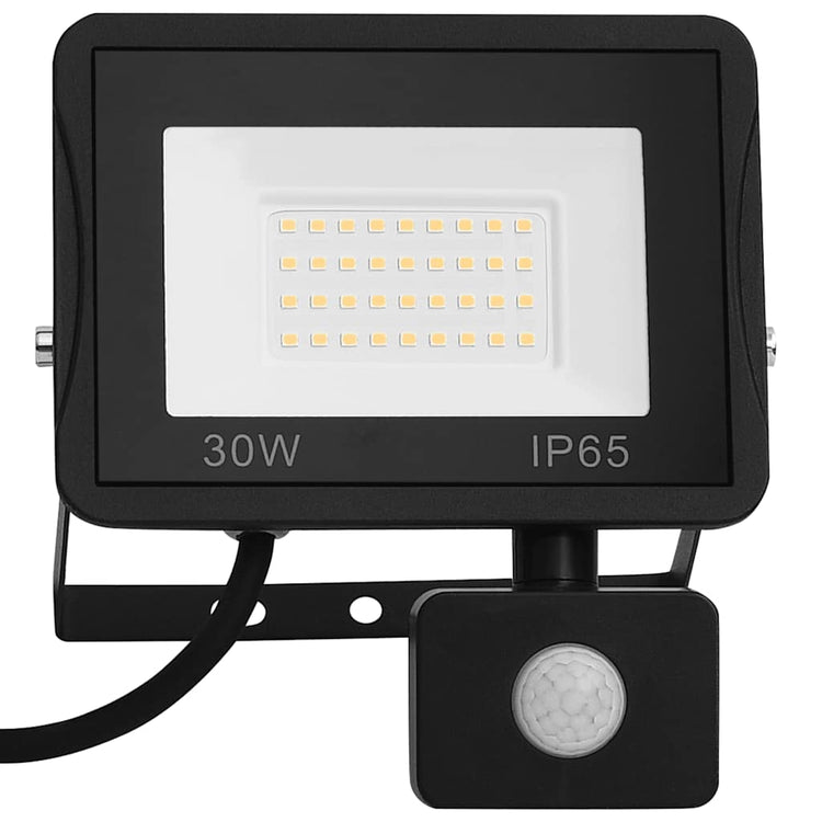 VidaXL Strahler mit Sensor LED 30W warmweiß