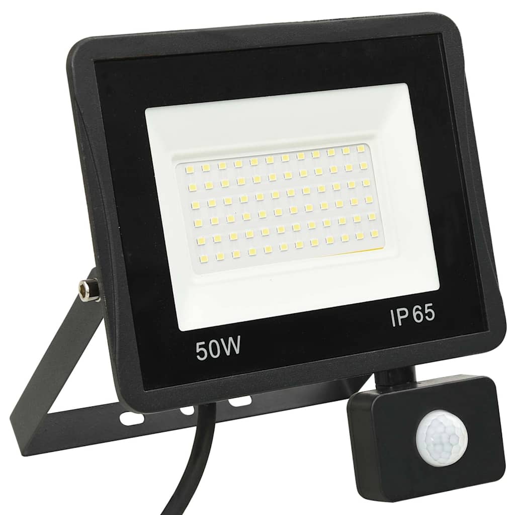 VidaXL Strahler mit Sensor LED 50W warmweiß