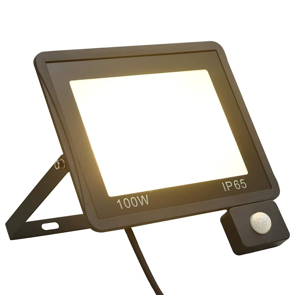 VidaXL Strahler mit Sensor-LED 100 W warmweiß
