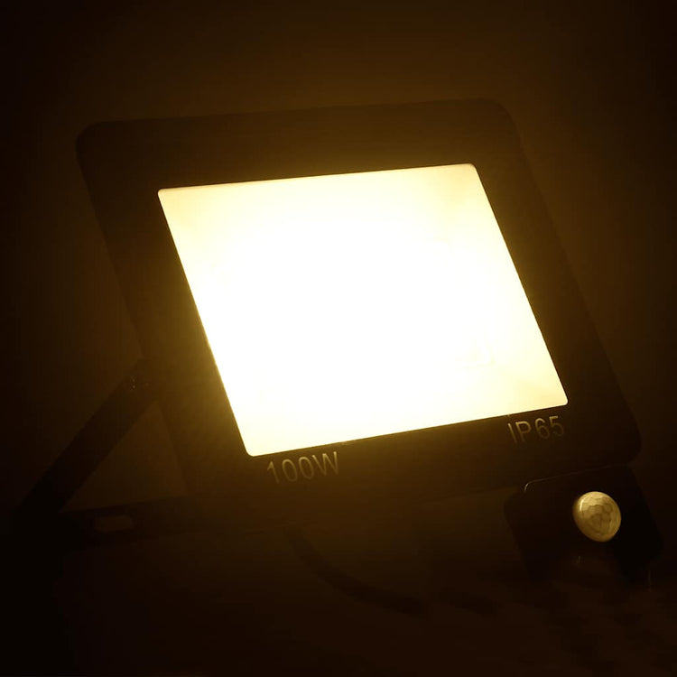 VidaXL Strahler mit Sensor-LED 100 W warmweiß
