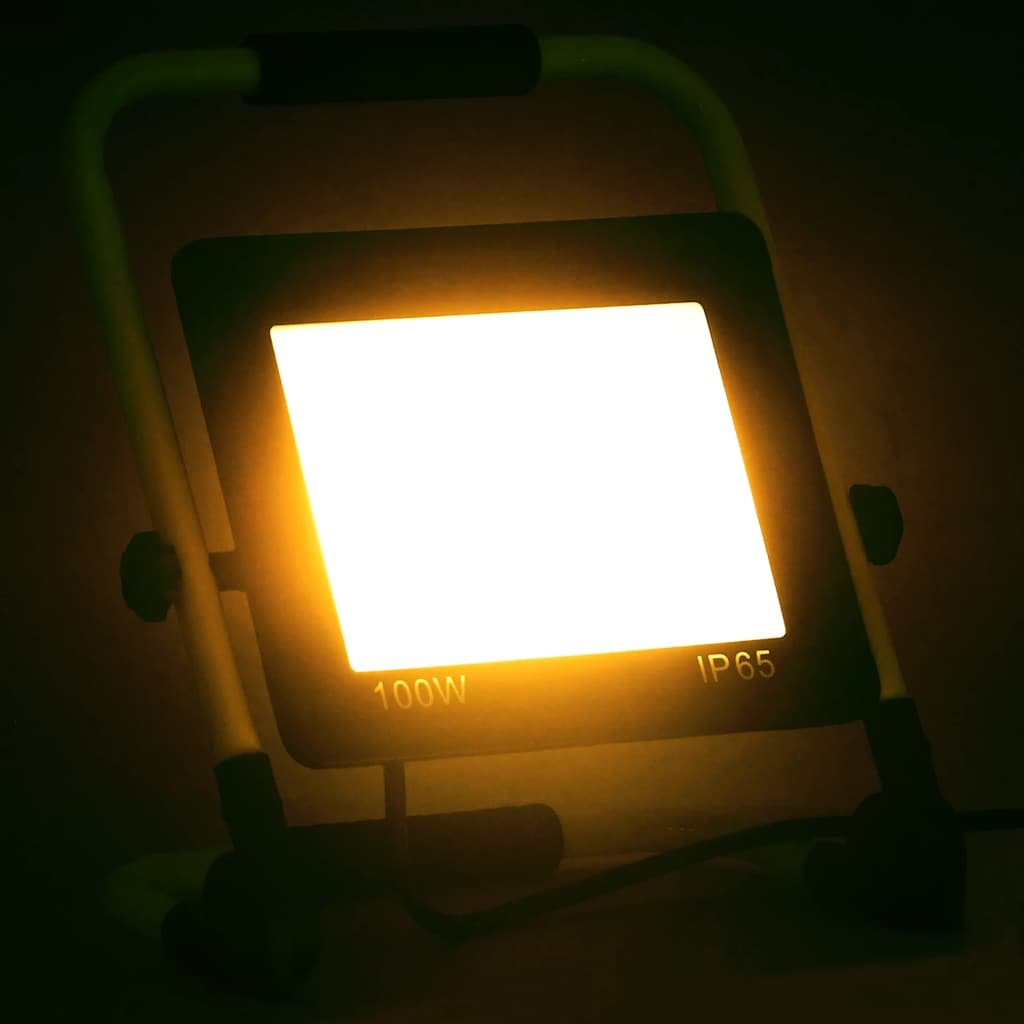 VidaXL Strahler mit Griff LED 100W warmweiß