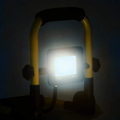Vidaxl -Scheinwerfer mit Griff LED 10 W Kalt weiß