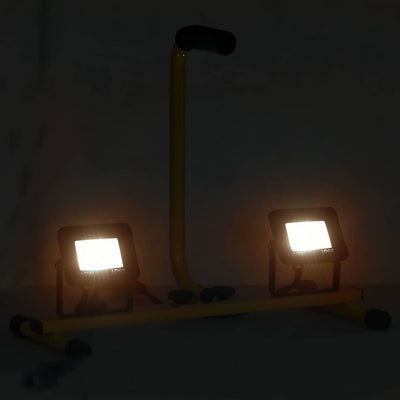 Vidaxl -Scheinwerfer mit Griff LED 2x10 W warmes Weiß