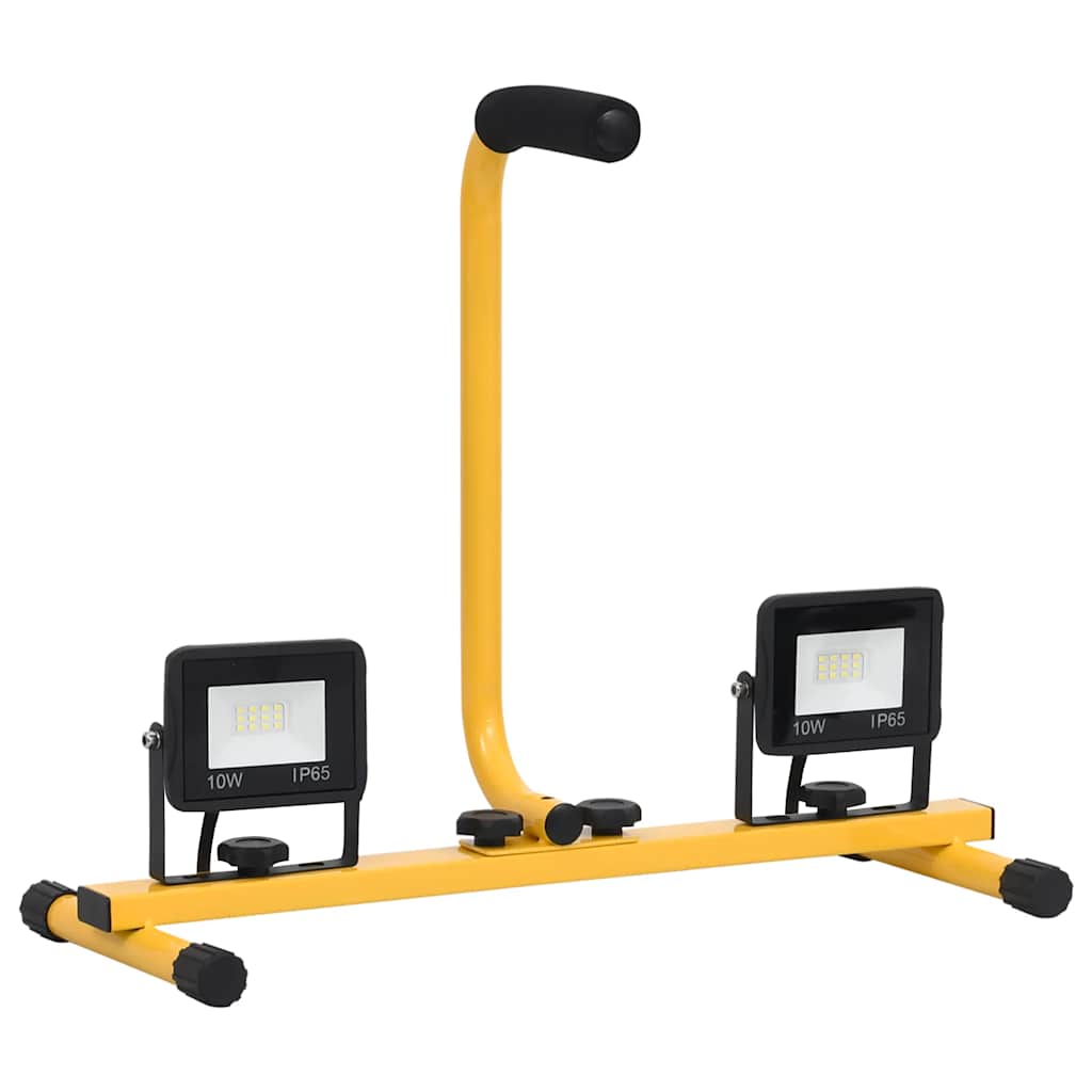Vidaxl -Scheinwerfer mit Griff LED 2x10 W warmes Weiß