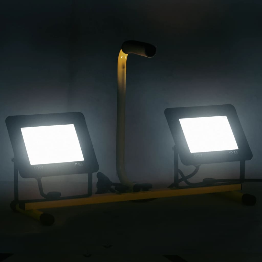 Vidaxl Spotlight mit Griff LED 2x50 W kalt weiß
