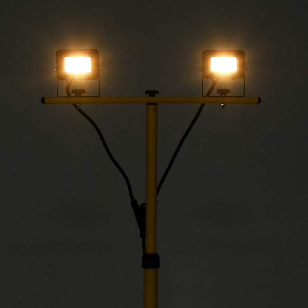 VidaXL Strahler mit Stativ LED 2x10W warmweiß