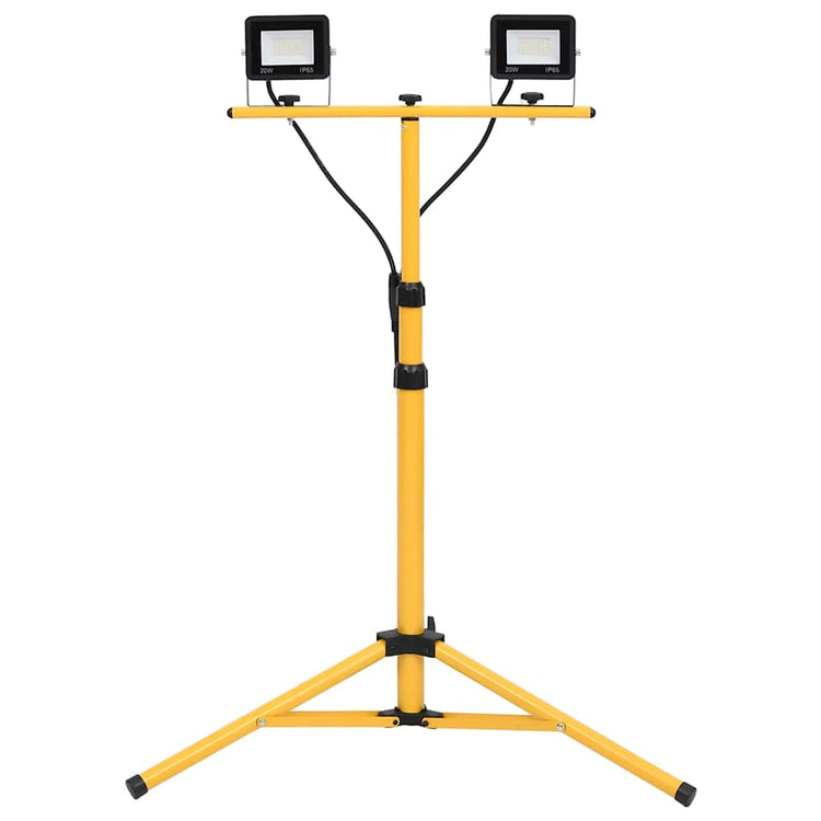 VidaXL Strahler mit Stativ LED 2x20W kaltweiß