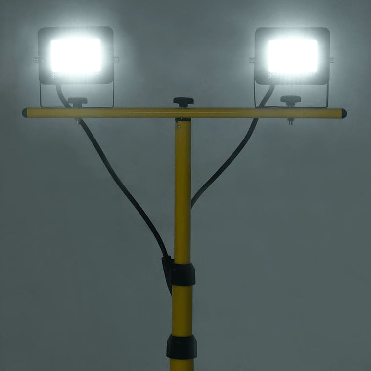 VidaXL Strahler mit Stativ LED 2x30W kaltweiß