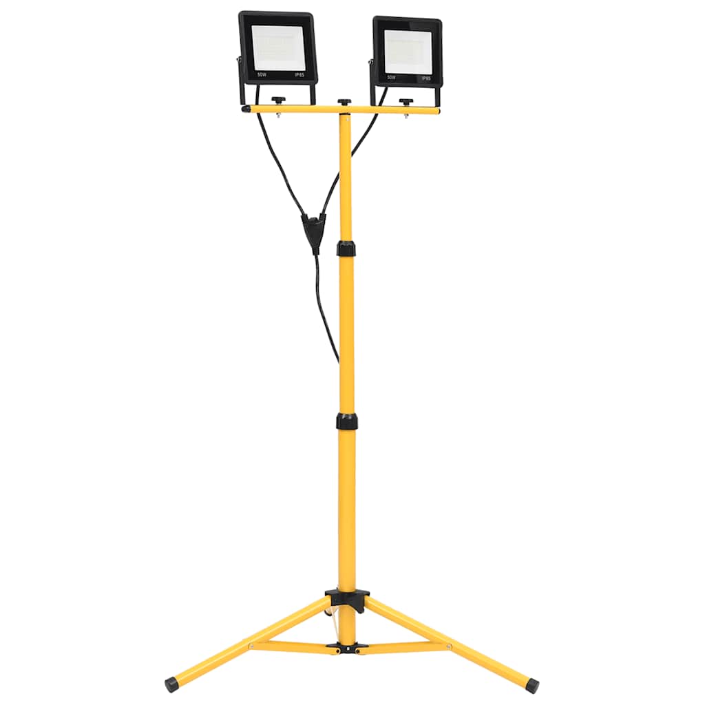 VidaXL Strahler mit Stativ LED 2x50W kaltweiß