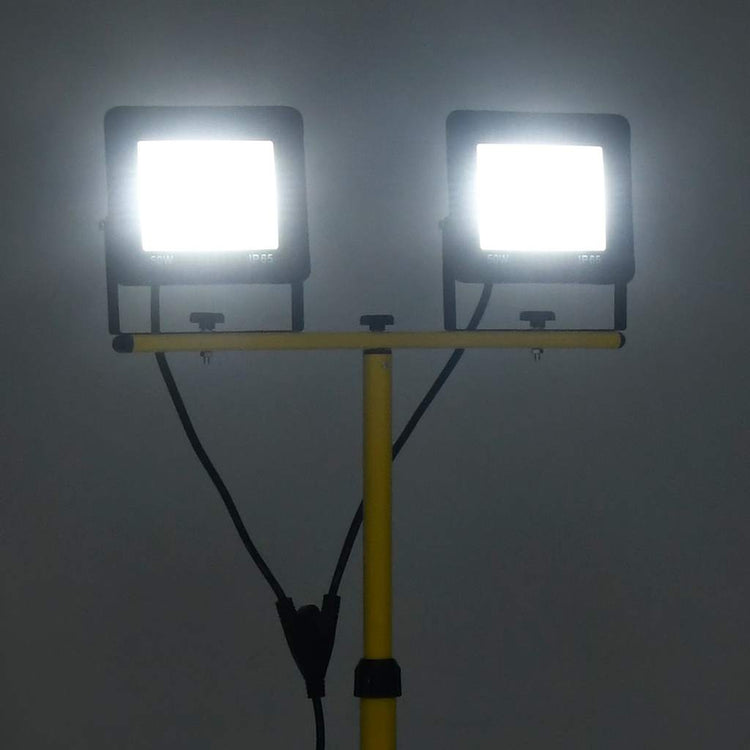 VidaXL Strahler mit Stativ LED 2x50W kaltweiß