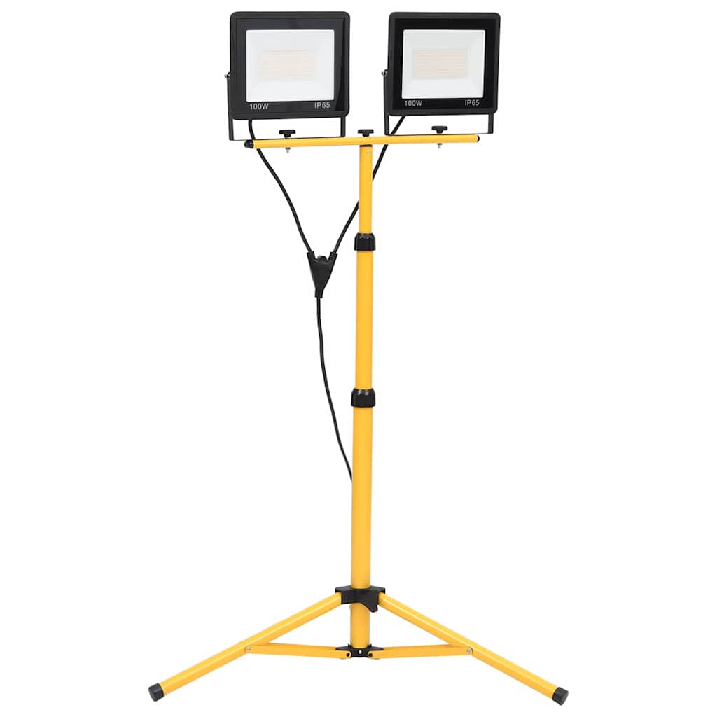 VidaXL Strahler mit Stativ LED 2x100W kaltweiß