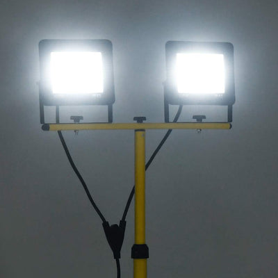 VidaXL Strahler mit Stativ LED 2x100W kaltweiß