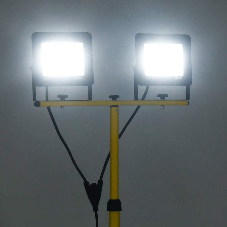 VidaXL Strahler mit Stativ LED 2x100W kaltweiß