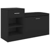 Vidaxl Schuhsofa 94.5x31x57 cm verarbeitetes Holz schwarz