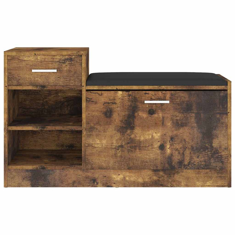 Vidaxl -Schuhsofa 94.5x31x57 cm verarbeiteter Holzgeräuchchen -Eichefarbe