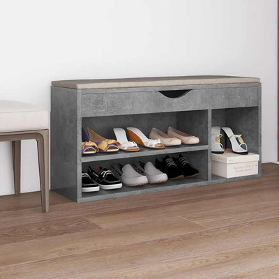 Vidaxl Schuhbank mit Kissen 104x30x49 cm verarbeiteter Holzbetonpreis