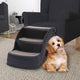 Vidaxl Hundetreppe 3 Schritte faltbar schwarz