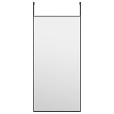 Vidaxl -Türspiegel 30x60 cm Glas und Aluminiumschwarz
