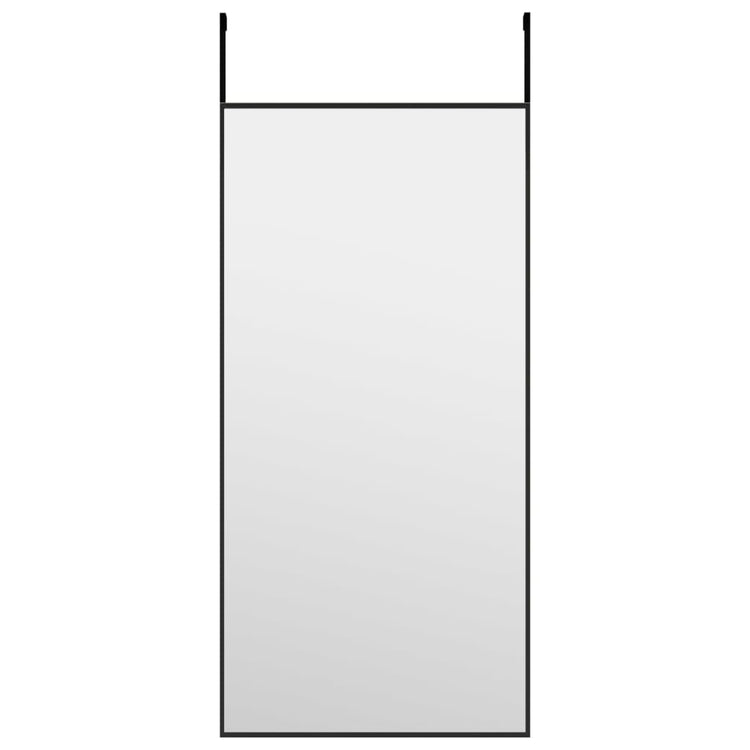 Vidaxl -Türspiegel 30x60 cm Glas und Aluminiumschwarz