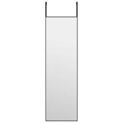 Vidaxl -Türspiegel 30x100 cm Glas und Aluminiumschwarz