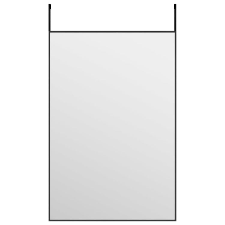 Vidaxl -Türspiegel 40x60 cm Glas und Aluminiumschwarz