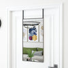 Vidaxl -Türspiegel 40x80 cm Glas und Aluminiumschwarz