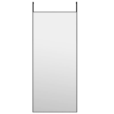 Vidaxl -Türspiegel 40x100 cm Glas und Aluminiumschwarz